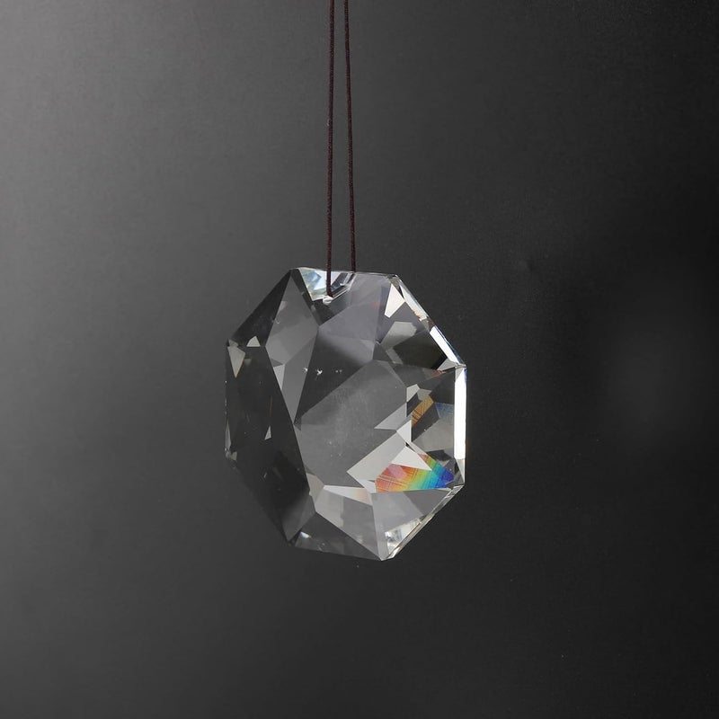 Sanpyl Hanging Window Crystal Octagonal Prism, Crystal Light Catcher, Glass Hanging Ornaments, Rainbow Maker Pendant Decoration with Rope for Easy Hanging (Transparent) - Image 5